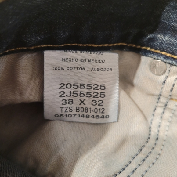 Lee Straight Leg 100% Cotton Sturdy Blue Jeans Size 38 x 32 - Picture 4 of 11